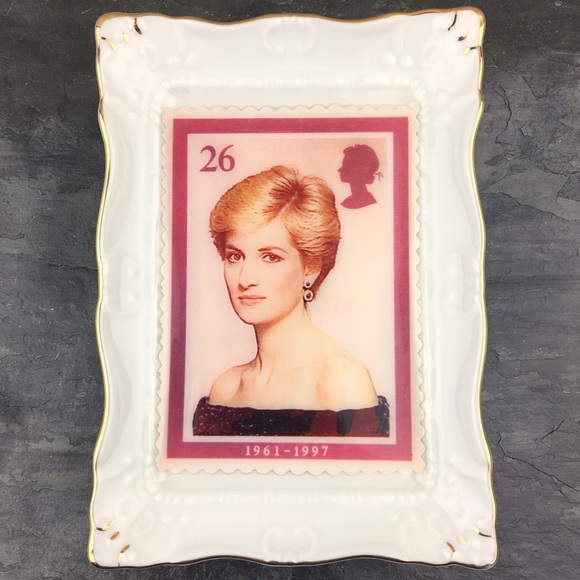 Princess Diana Postage Stamp Commemorative Plate - Picture 1 of 6